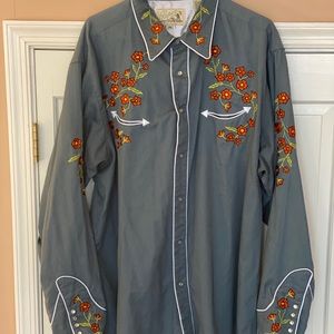 Roper embroidered western shirt (long sleeves)